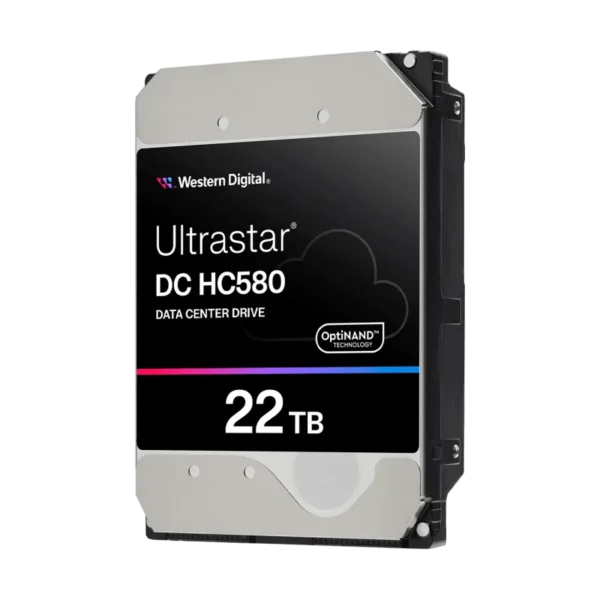 Western Digital Ultrastar DC HC580. HDD capacity: 22 TB - HDD size: 3.5 inch - HDD speed: 7200 RPM - Storage drive