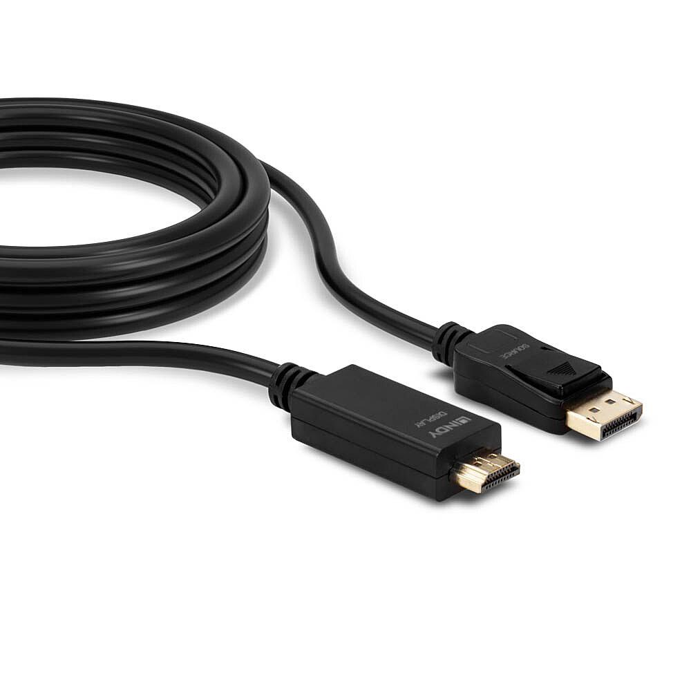 Cablu Lindy 1m DisplayPort la HDMI 4K30Hz, rezolutie maxima - imagine 3