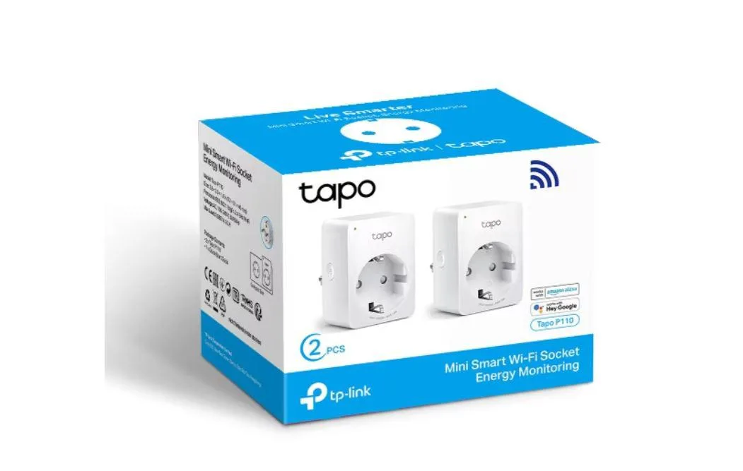 TP - Link MINI SMART WI - FI SOCKET TAPO P110 2 - PACK - Cerinte de alimentare: AC 220 - 240 V~50/60 Hz 10 A.