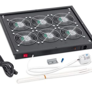 Panou ventilatie Triton pentru rack de podea 19", 6 ventilatoare