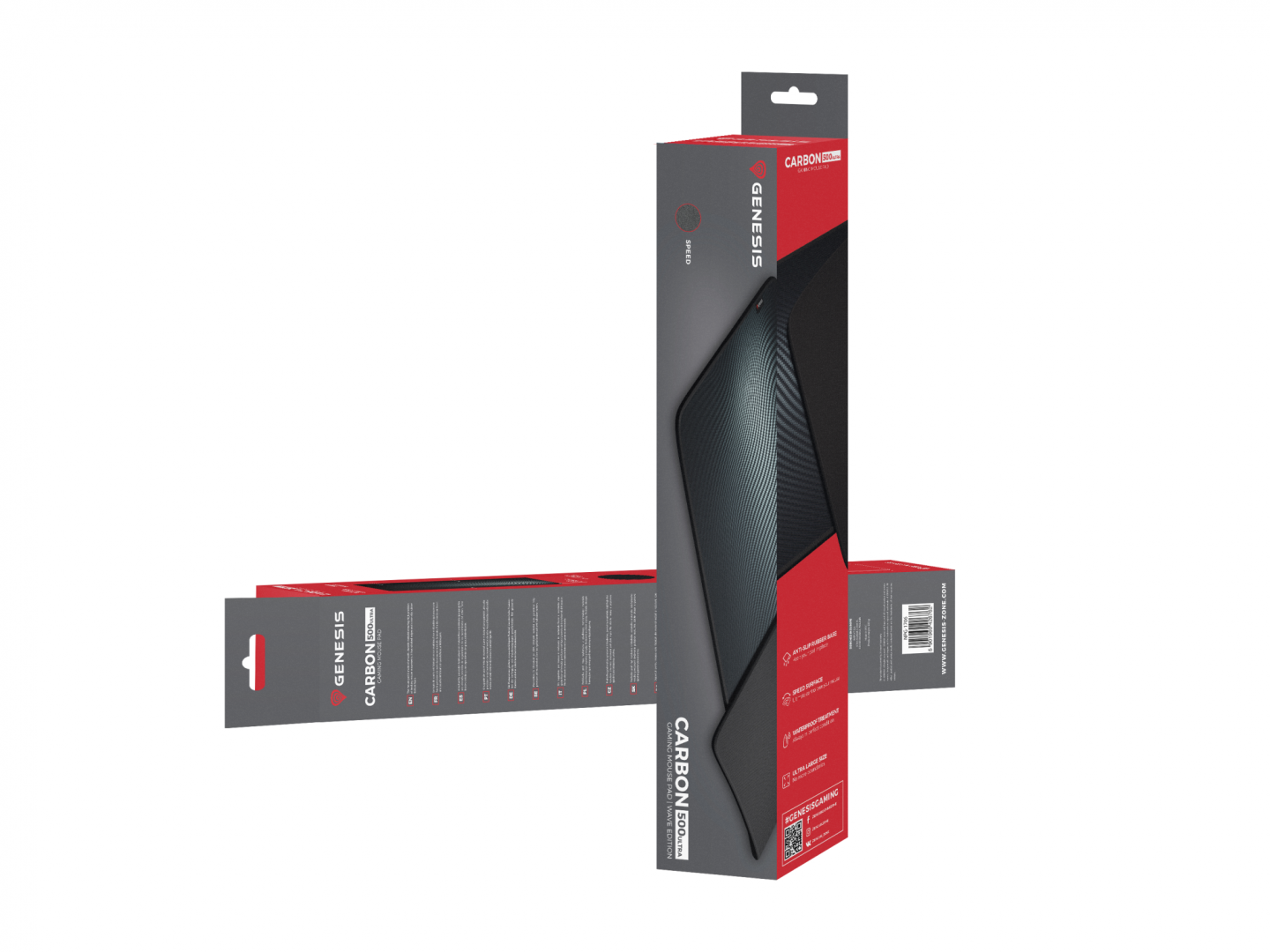 Mousepad Genesis Carbon 500 Maxi Ultra Wave, impermeabil, material cauciuc - imagine 6