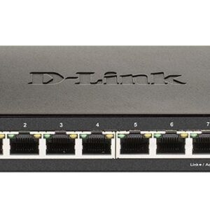 Switch D-Link DGS-1100-08PV2, 8 port, 10/100/1000 Mbps