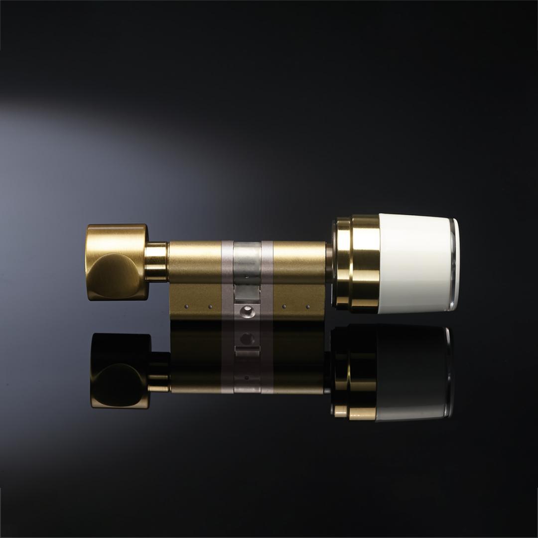 Cilindru electronic LIBRA SMART, cu knob mecanic PREMIUM, 35x35, RFID, - imagine 6