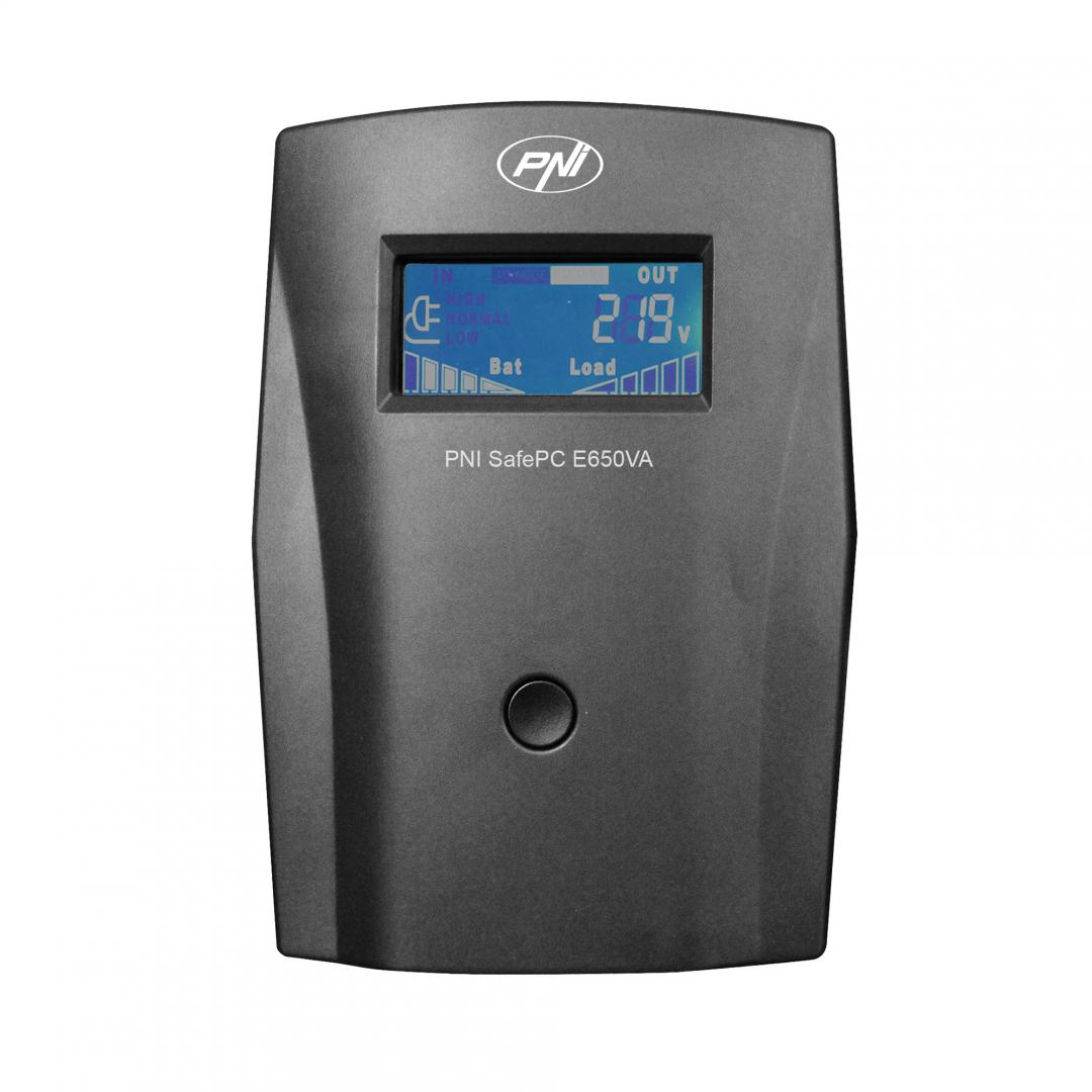 UPS PNI SafePC E650VA, putere 390W, 1.8A, iesire 2 x - imagine 3