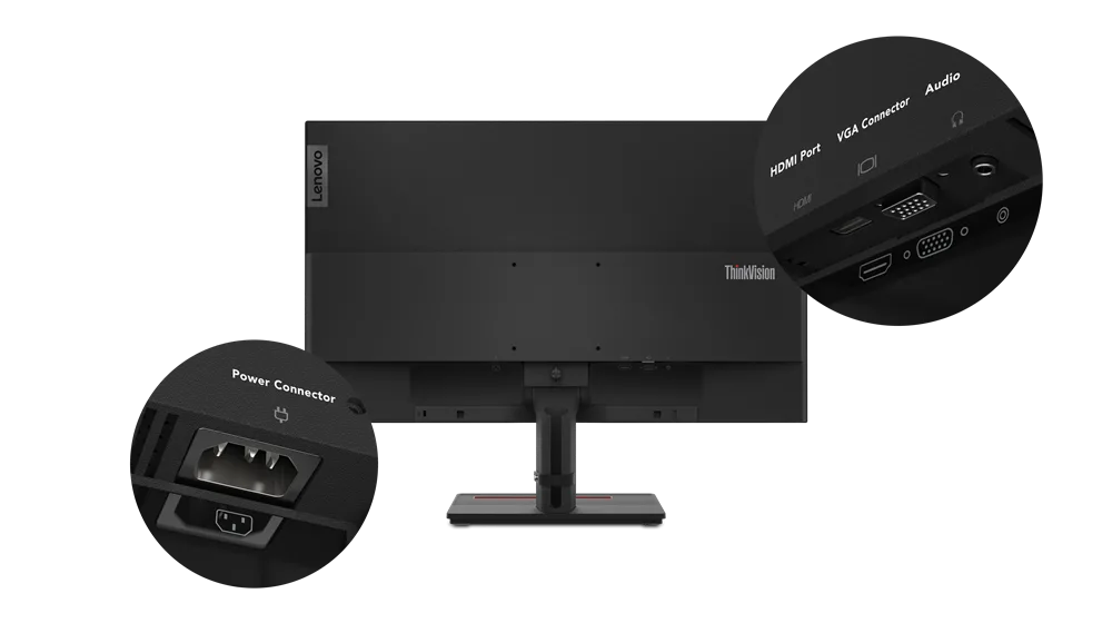 Monitor LED Lenovo Thinkvision S27e-20, 27inch, IPS FHD, 4ms, 60Hz, Negru