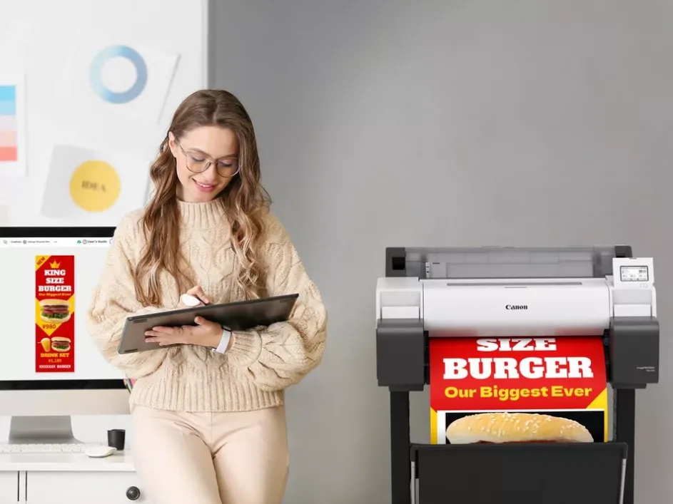 Plotter CANON Imageprograf TM-240 24″(610mm), Format A1, 5 Culori, Rezolutie