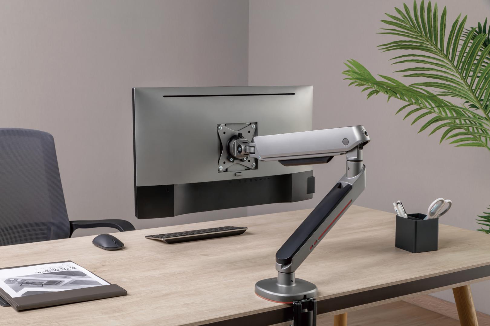 Brat pentru monitor, Material: Oțel, Aluminiu, Plastic, Suprafață finisaj : - imagine 17