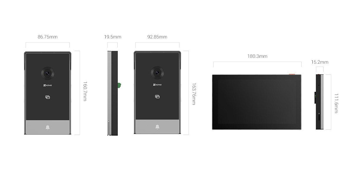 KIT VIDEOINTERFON SMART HOME 2MP Monitor color 7" touch