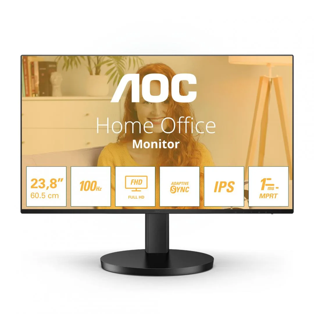 Monitor AOC 23.8 inch 24B3HA2 - Panel: IPS - Diagonal inch : 23.8 - Diagonal cm : 60.5 - Aspect ratio: 16:9