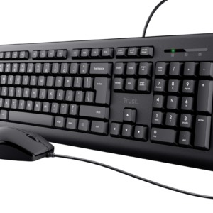 Kit tastatura + mouse cu fir, negru