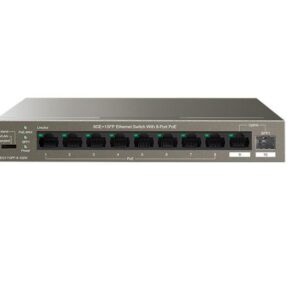 Tenda switch TEG1110PF-8-102W, 9GE+1SFP Ethernet Switch, 8-Port PoE, interfata: 8
