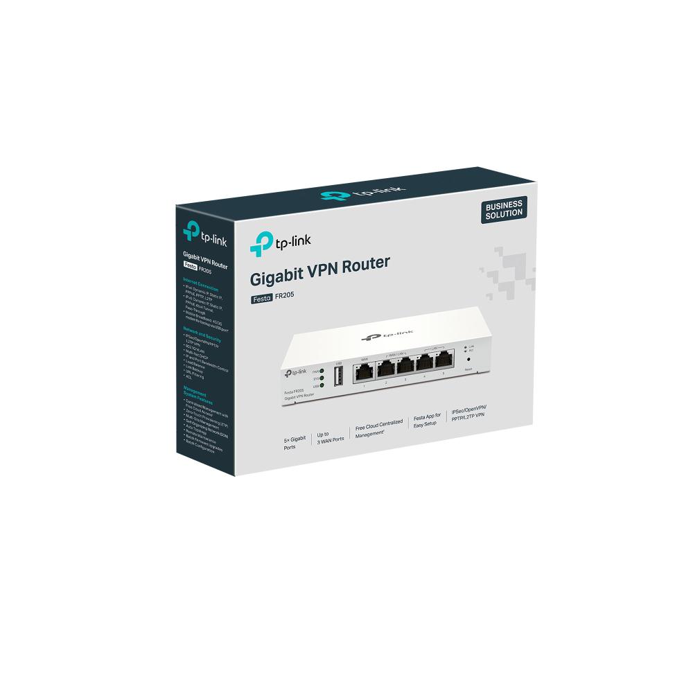 TP-Link Gigabit VPN Gateway FESTA FR205, interfata 1× Gigabit WAN - imagine 6