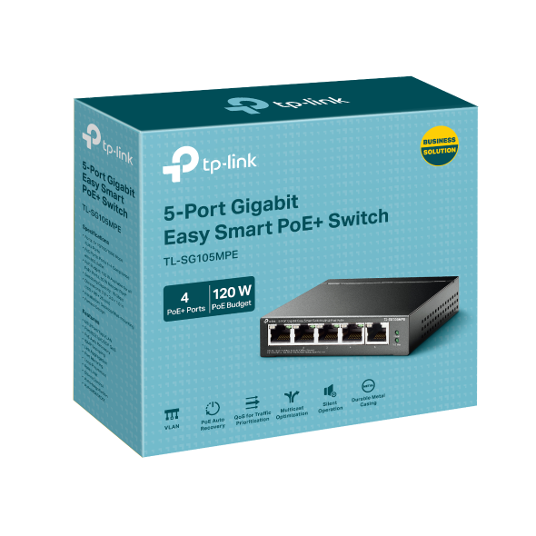 "5-Port Gigabit Easy Smart Switch with 4-Port PoE+ PORT: 4× - imagine 4