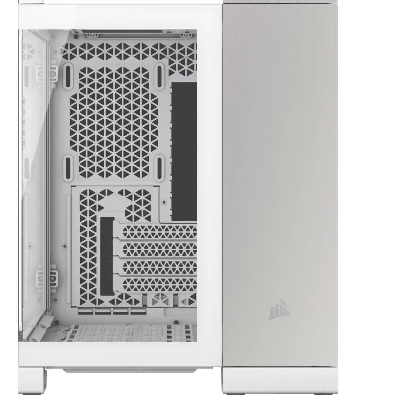 Carcasa CORSAIR 2500X Micro ATX Dual Chamber White/Satin Gray Aluminium - imagine 4