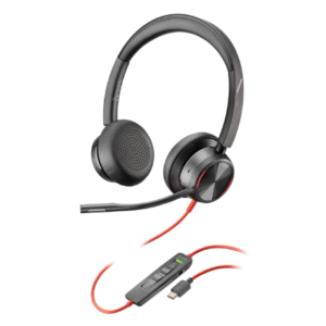 Poly Blackwire 8225 Stereo USB-C Headset +USB-C/A Adapter