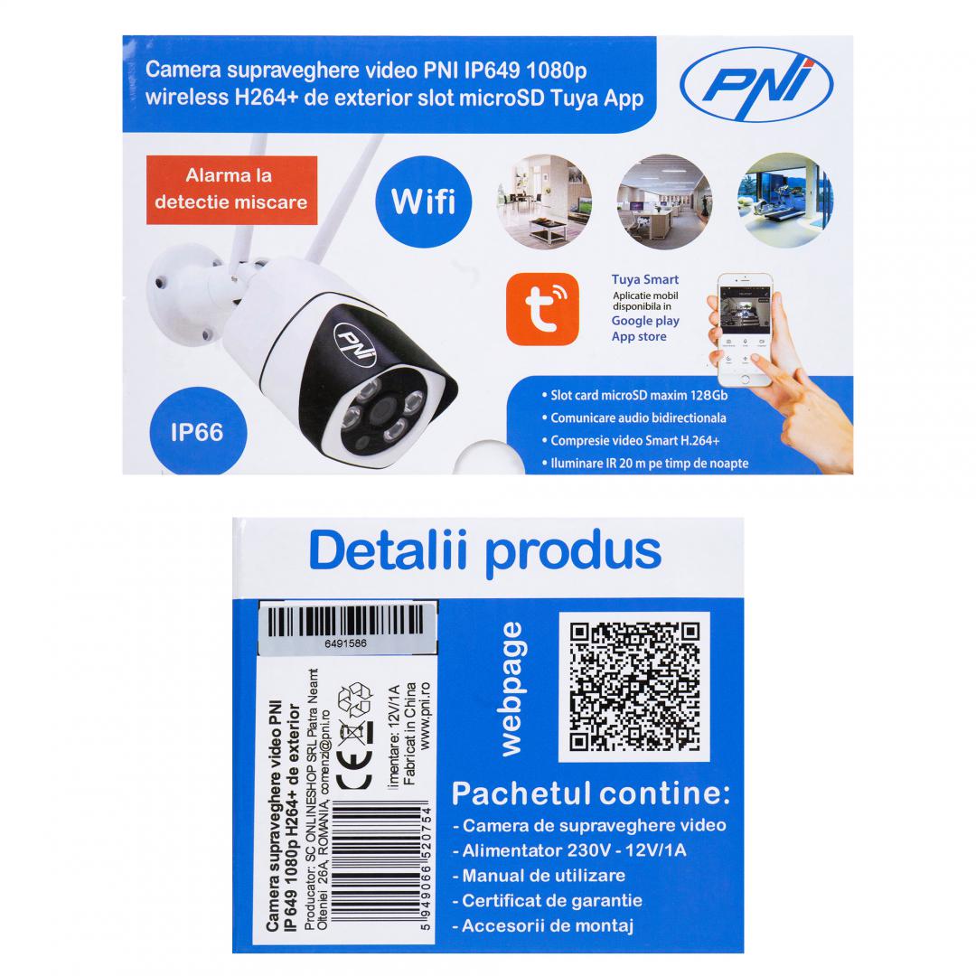 Camera supraveghere video PNI IP649 cu IP, 2MP 1080P, WiFi, - imagine 11