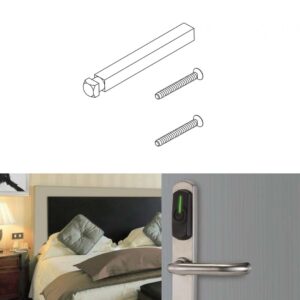 Set suruburi + patrat 8 mm pentru instalare maner electronic