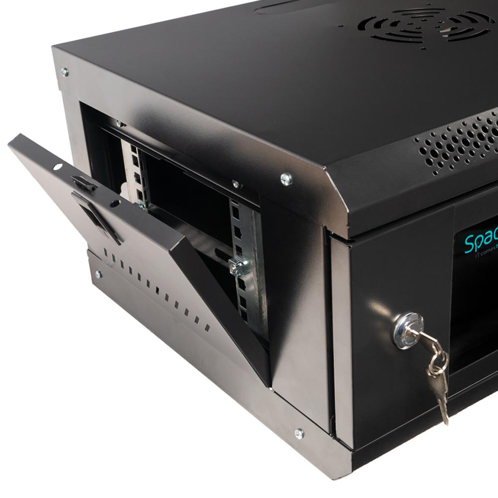 CABINET 19″ SPACER 4U 500x400mm, fixare pe perete, Flatpack (dezasamblat), - imagine 5