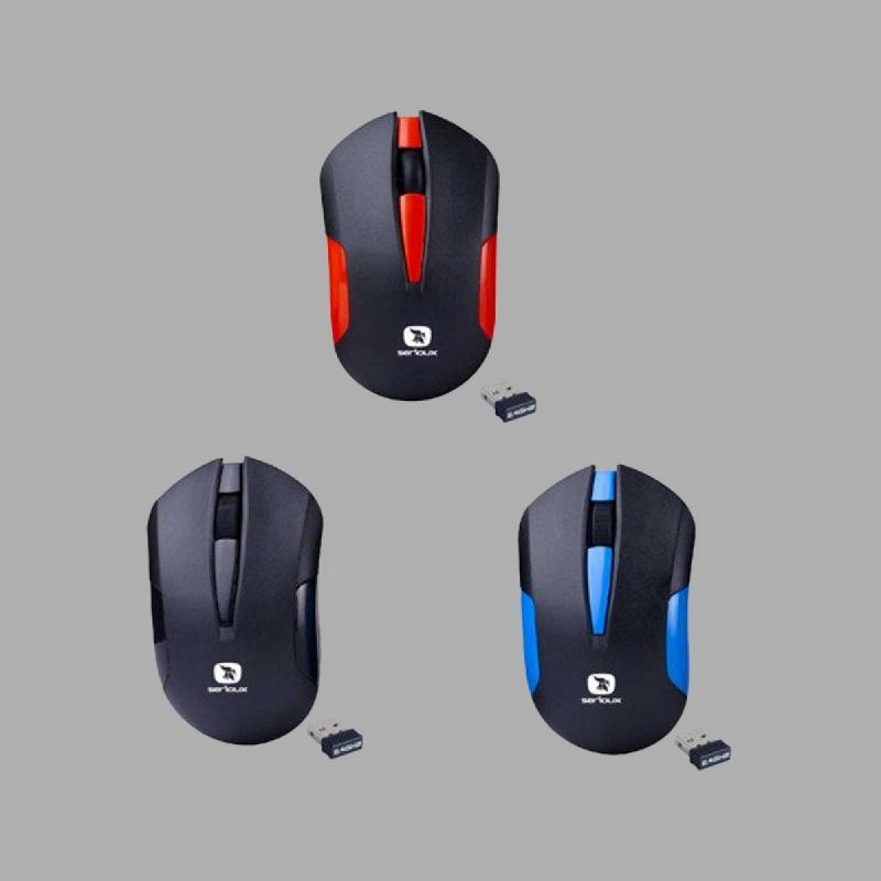 Mouse Serioux wireless, Drago 300, 1000dpi, rosu, baterie AA inclusa - imagine 3