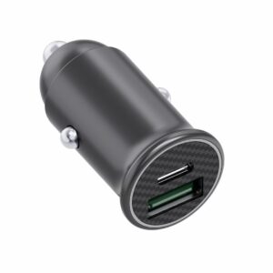 Incarcator auto cu USB-A si USB-C, DC12V IN, (PD3.0), 5V-9V-12V/2,5A;
