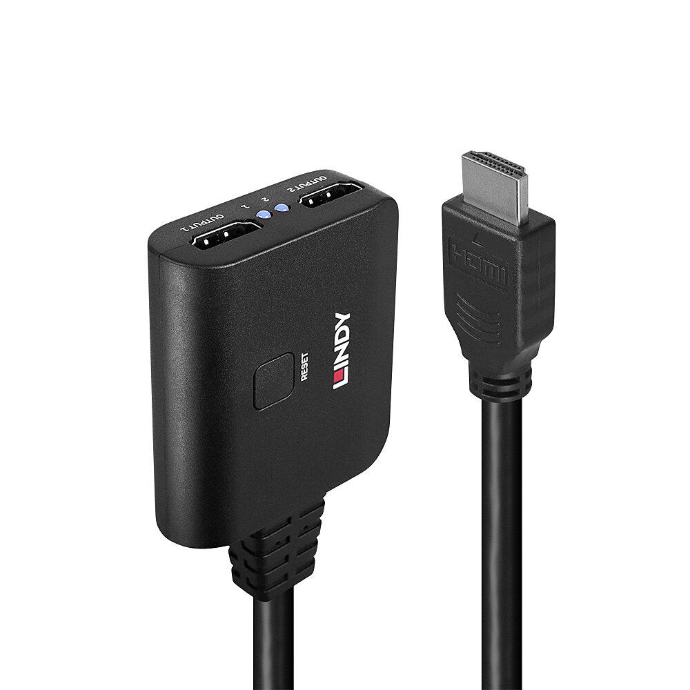 Cablu Lindy 2 porturi HDMI 4K60, latime de banda suportata