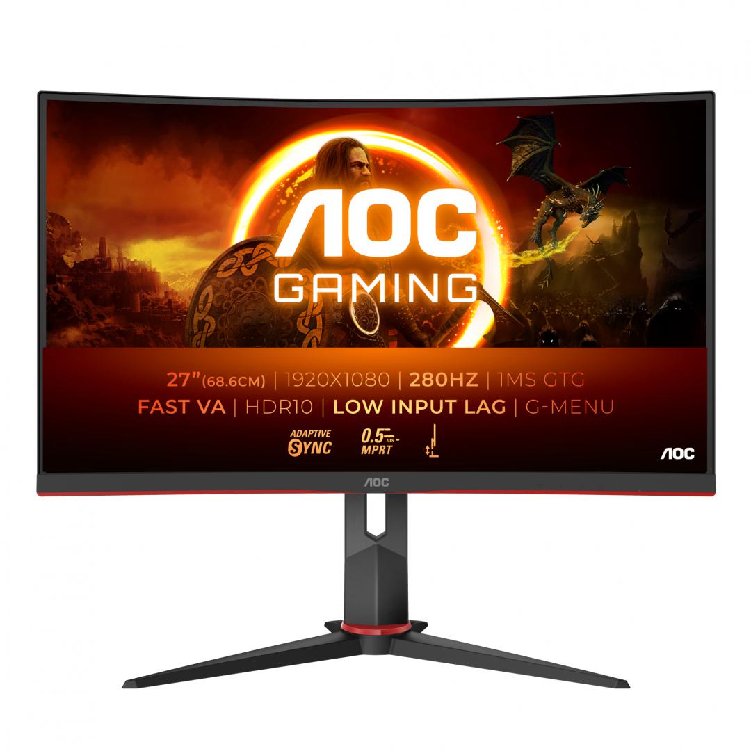 Monitor AOC 27" C27G2Z3/BK, Curvature: 1500R, Diagonal (inch): 27, Diagonal