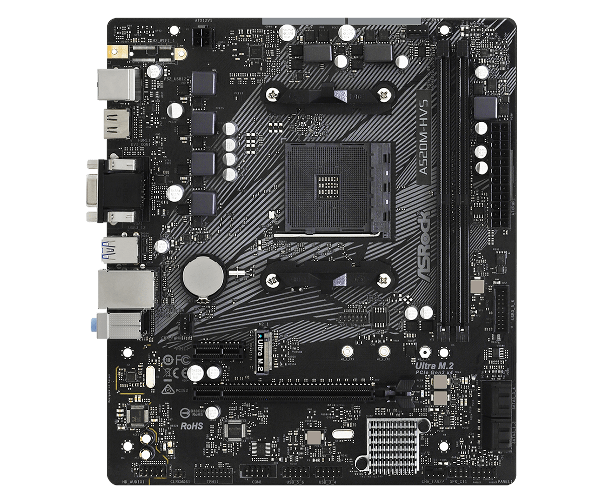 Placa de bază ASRock A520M-HVS AM4 - imagine 3