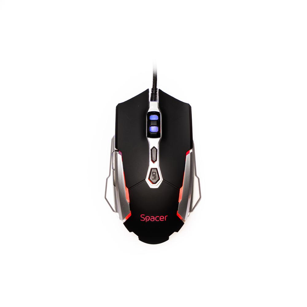 MOUSE Spacer Gaming SPGM-PULSAR-LITE, cu fir, USB, optic, 3.200 dpi, - imagine 3