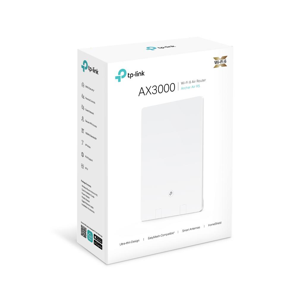 TP-LINK AX3000 Dual-Band WI-FI 6 AIR Router R5, Standarde wireless: