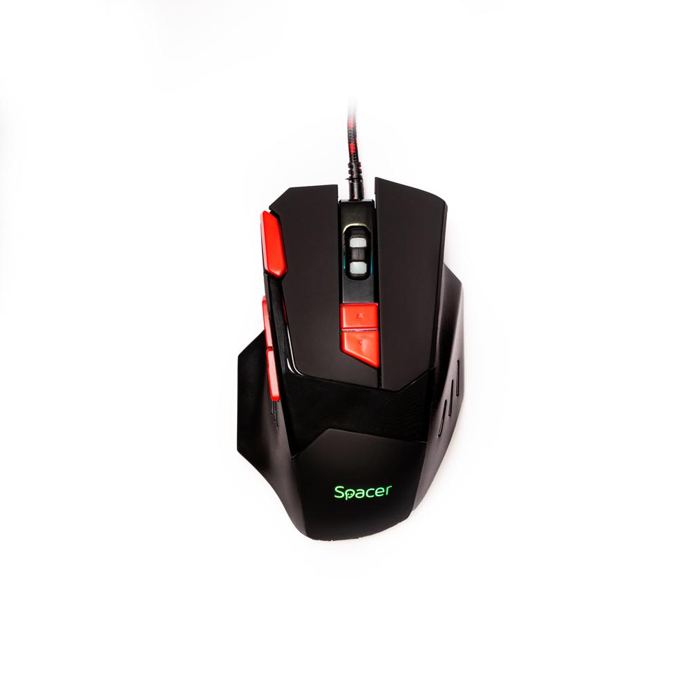 MOUSE Spacer Gaming SP-GM-02 cu fir, optic,1000/ 1600/ 2000/ 2400 - imagine 3