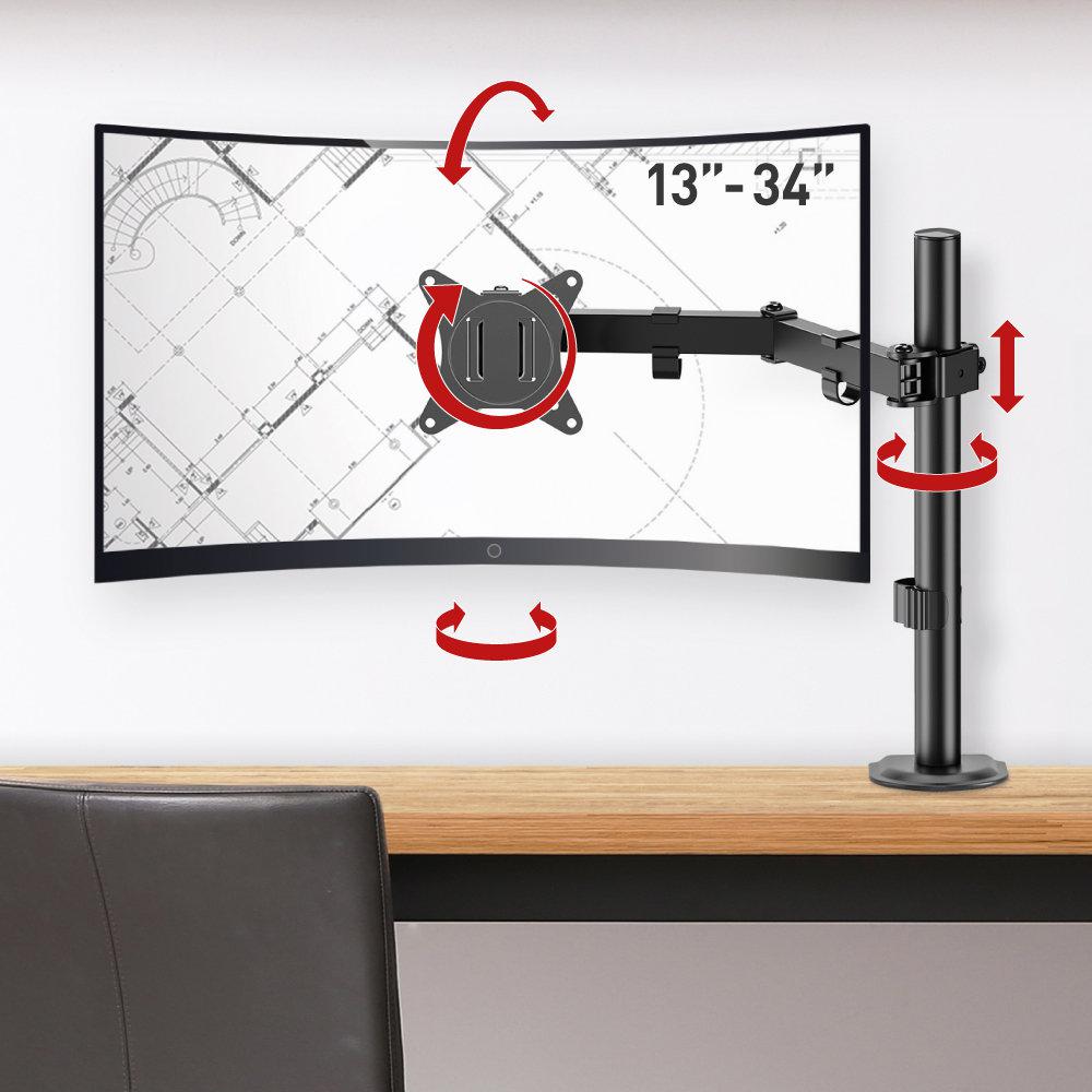 Suport monitor Barkan M121T full motion, pentru monitoare de 13"-34",