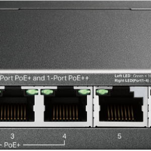 "6-Port Gigabit Desktop Switch with 3-Port PoE+ and 1-Port PoE++
