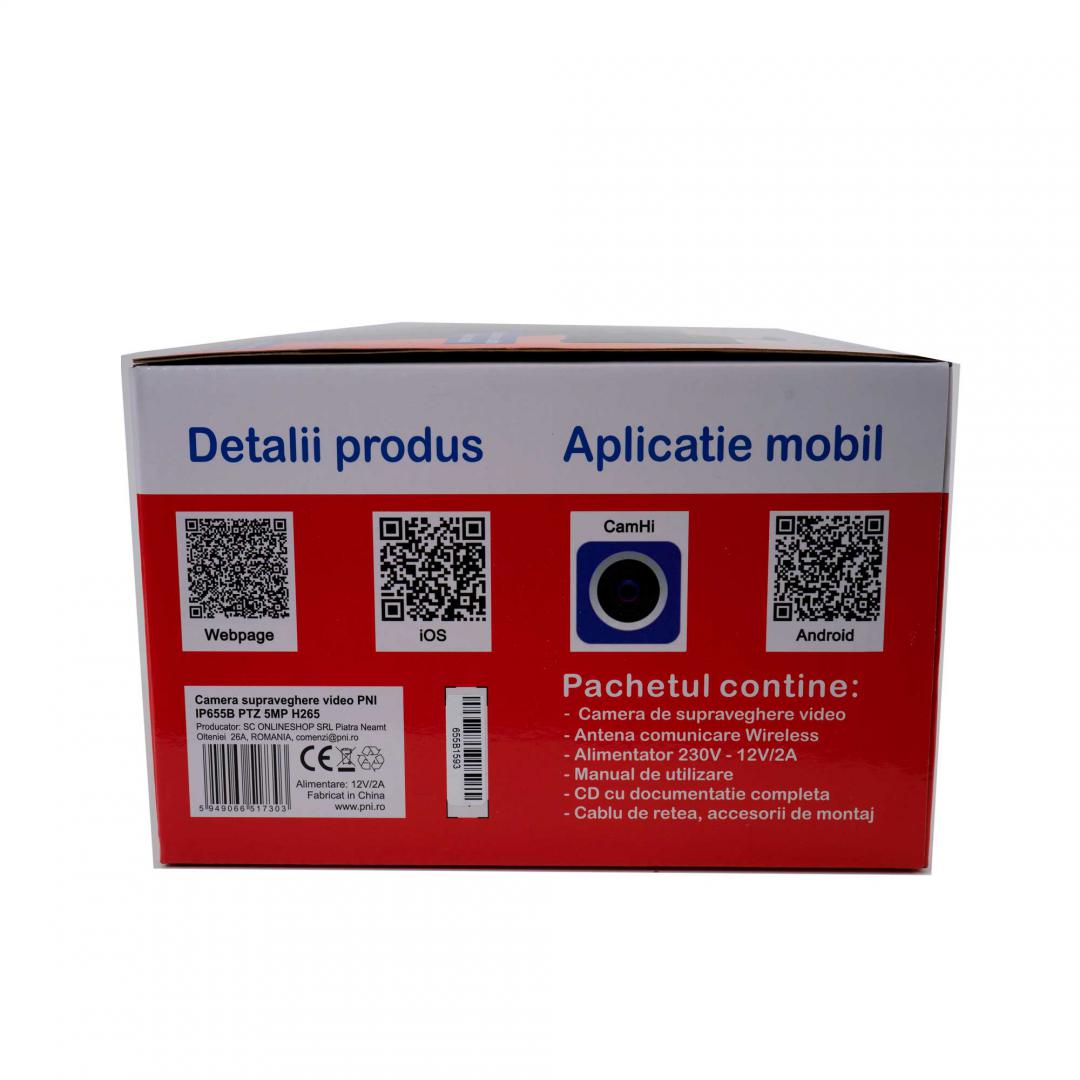 Camera supraveghere video PNI IP655B 5MP WiFi PTZ 5X Zoom - imagine 9