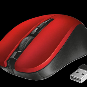 Mouse Trust Mydo Silent Click, Wireless, rosu