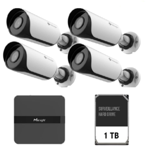 Kit de supraveghere video Milesight 4 camere Bullet MS-C2964-UPD +