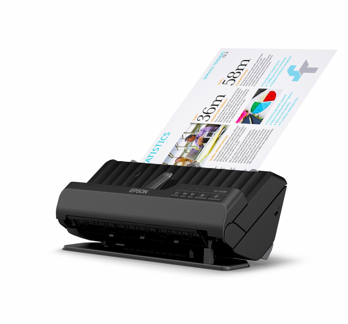 EPSON ES-C320W A4 Compact wi-fi Sheetfed Scanner, Rezolutie optica: 600 - imagine 3