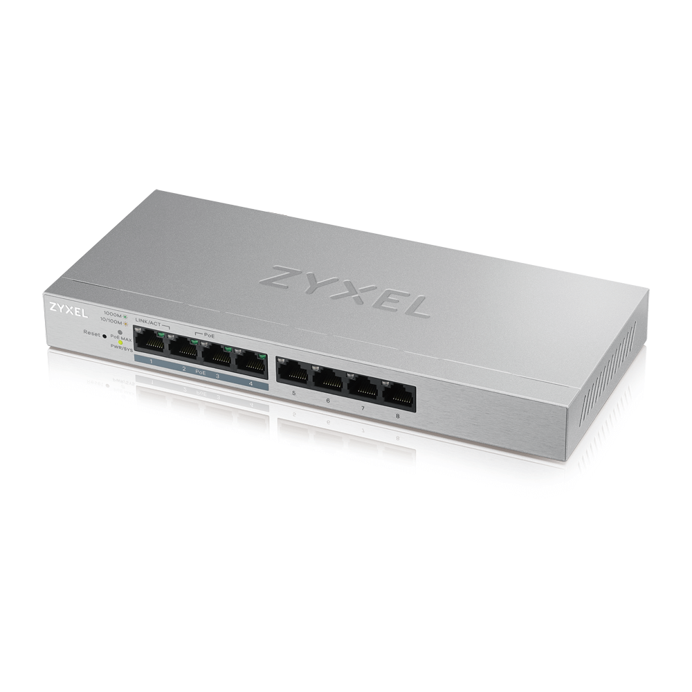 ZYXEL GS1200 8-Port Web Managed PoE Gigabit Switch