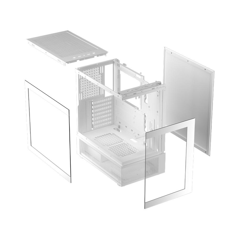 Carcasa 1STPLAYER MI7-A Mid Tower ARGB ALB - imagine 5