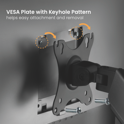 Braț pentru monitor cu contragreutate Material: Oțel, Plastic Tehnologie: Arc - imagine 3