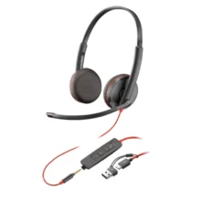 Casti Head - band Poly Blackwire 3225 - Negru - Wired