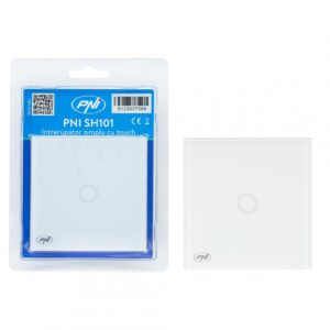 Intrerupator cu touch PNI SH101 alb cu LED indicator cu