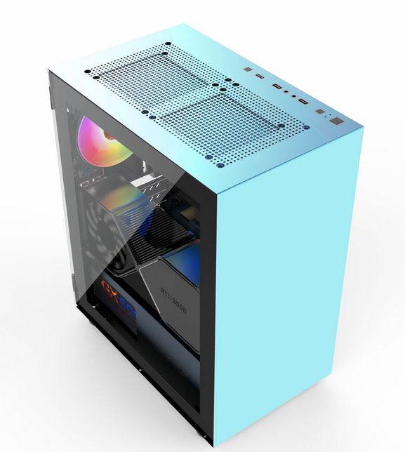 Carcasa PRO GAMING MYRMIDON ARGB Mini Tower Verde - imagine 7