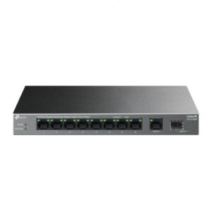 "10-Port Gigabit Desktop Switch with 8-Port PoE+ PORT: 8× Gigabit
