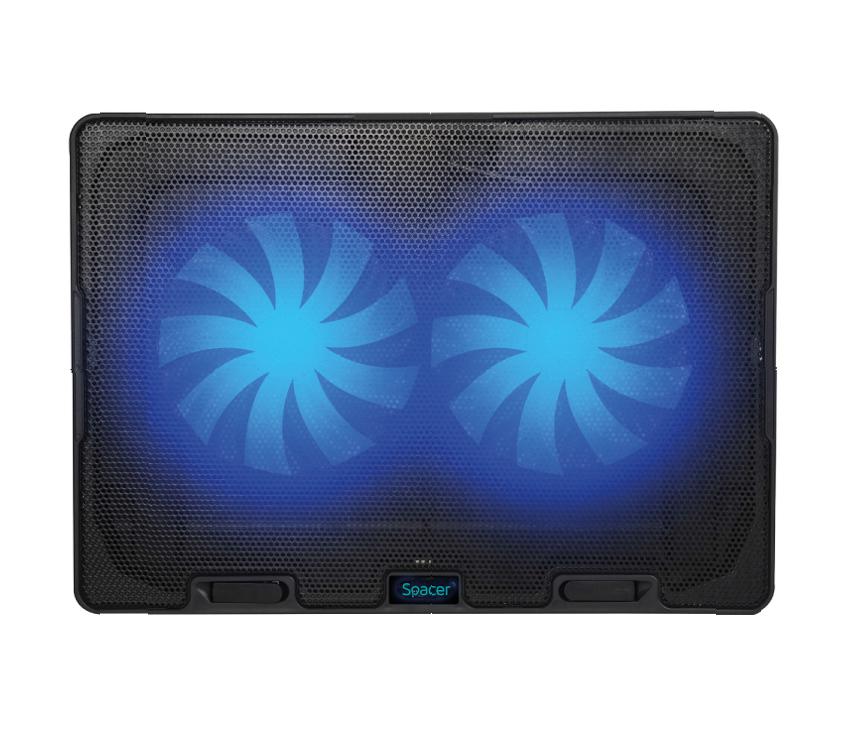 STAND LAPTOP SPACER SPNS-GAMING-2F 17", sita metal, 2x fan 14cm, - imagine 3