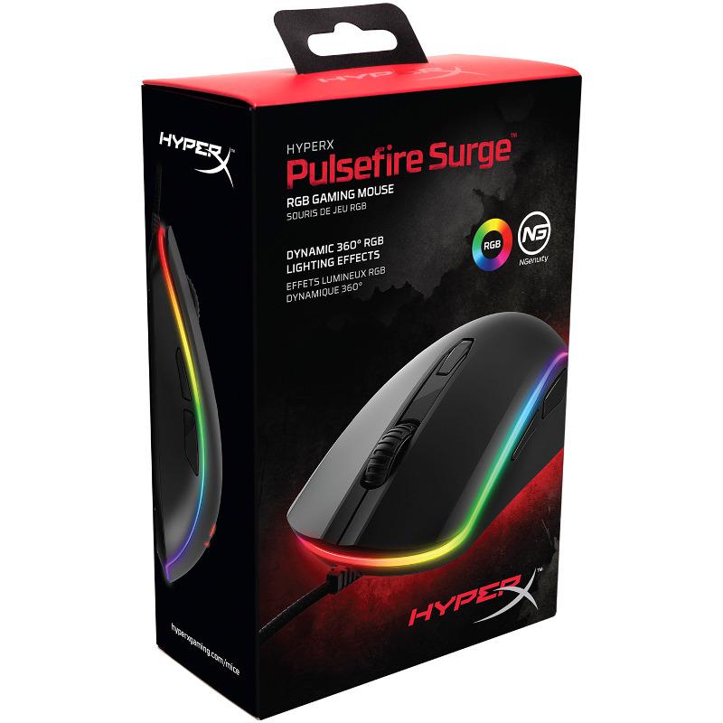 Mouse HyperX Gaming Pulsefire Surge, cu fir, negru - imagine 3