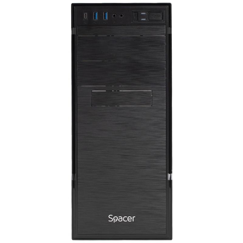 Carcasa SPACER SPCS-OC-APOLLO-250W Mid Tower NEGRU, Sloturi Expansiune 6, Drive
