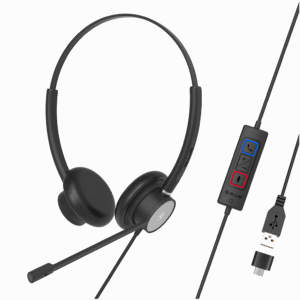 Casti cu fir call center Tellur Voice 320, binaural, USB,