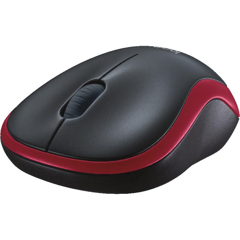 Mouse Logitech M185 Wireless, 1000 DPI, rosu - imagine 4