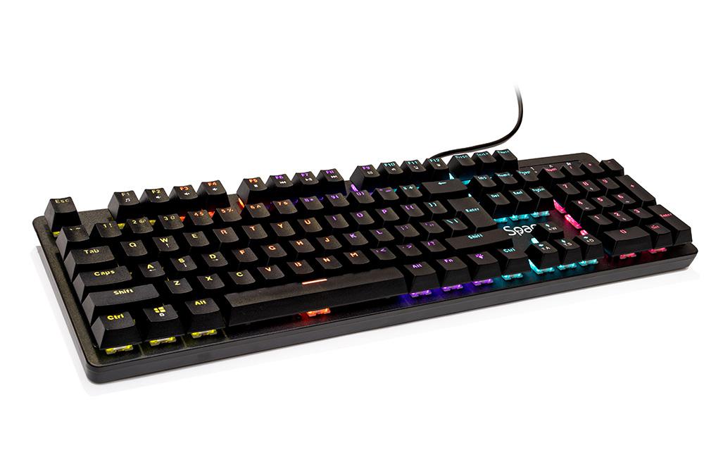 Tastatura Spacer WARRIOR cu fir, USB, switch-uri mecanice albastre, 50 - imagine 5