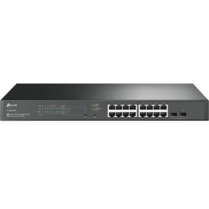 "JetStream™ 18-Port Gigabit Smart Switch with 16-Port PoE+ PORT: 16×